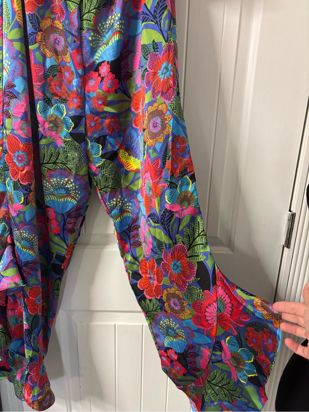 Sugarlips Strapless Floral Ruffle Jumpsuit in Blue Multi - Picture 2 of 7